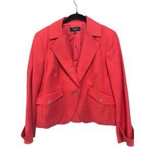 Talbots Coral Red Blazer Jacket